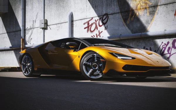 supercar yellow car car Lamborghini vehicle Lamborghini Centenario HD Desktop Wallpaper | Background Image