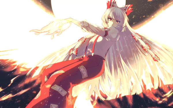 Fujiwara no Mokou Anime Touhou HD Desktop Wallpaper | Background Image