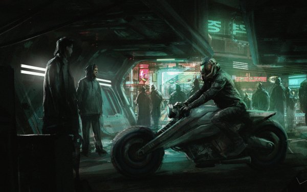 Sci Fi Cyberpunk Motorcycle HD Wallpaper | Background Image