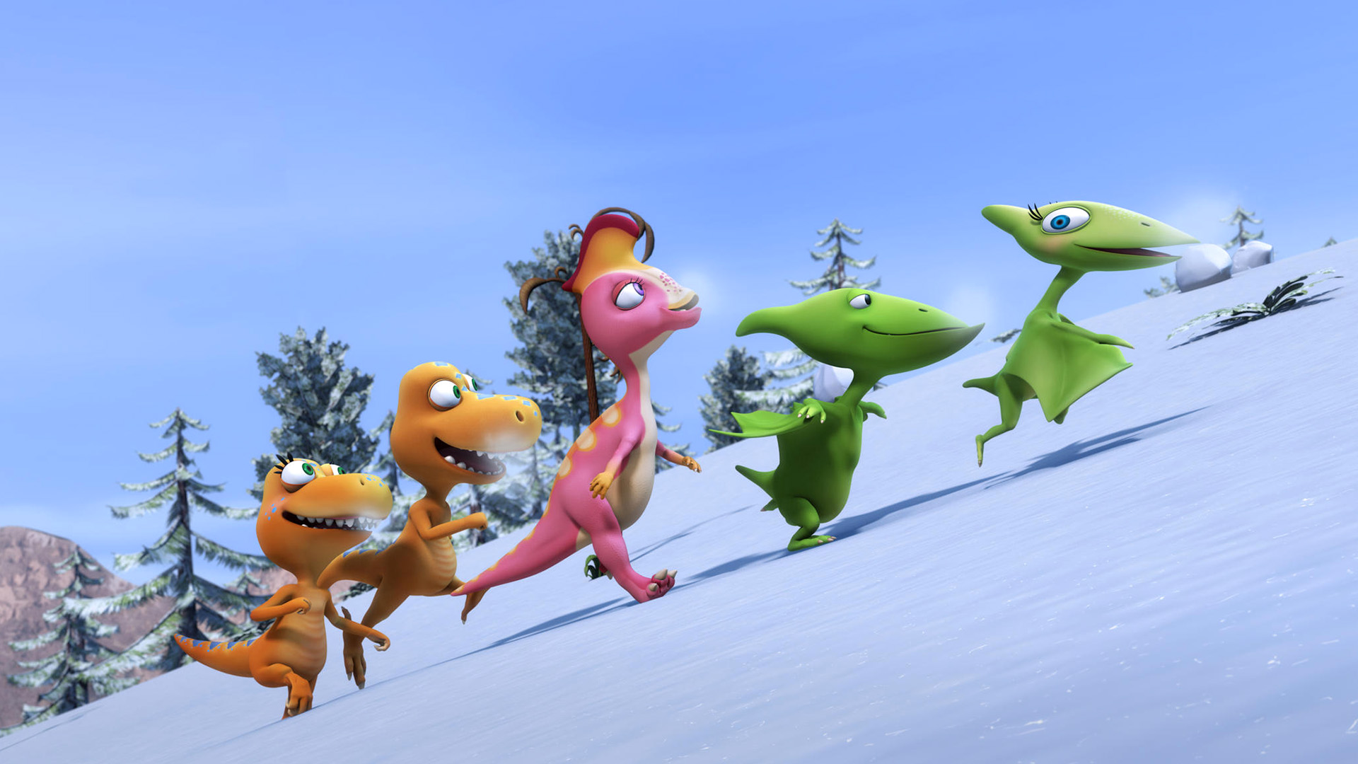 Dinosaur Train Characters HD Wallpaper