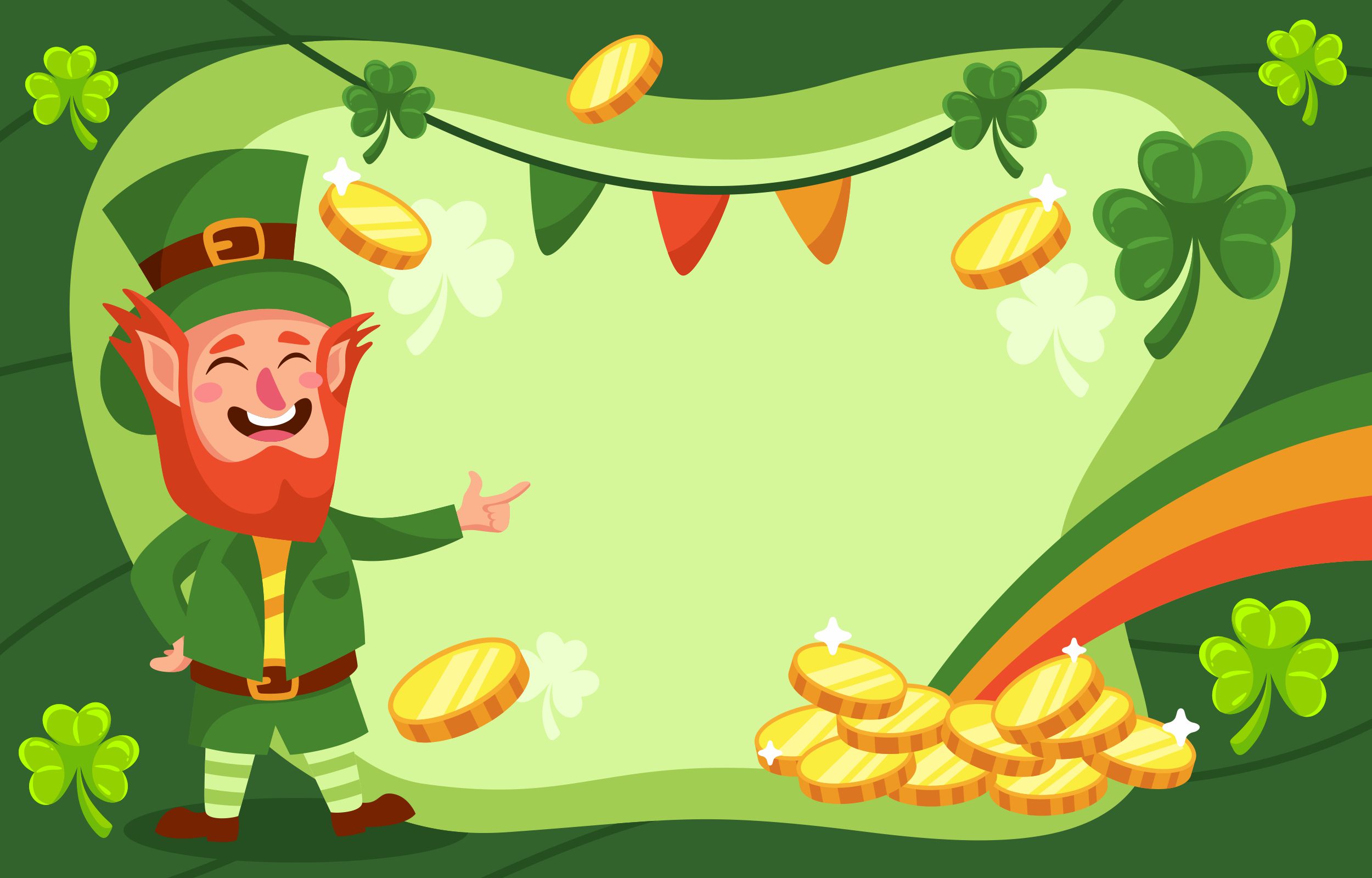 Download Leprechaun Coin Clover Holiday St. Patrick’s Day HD Wallpaper