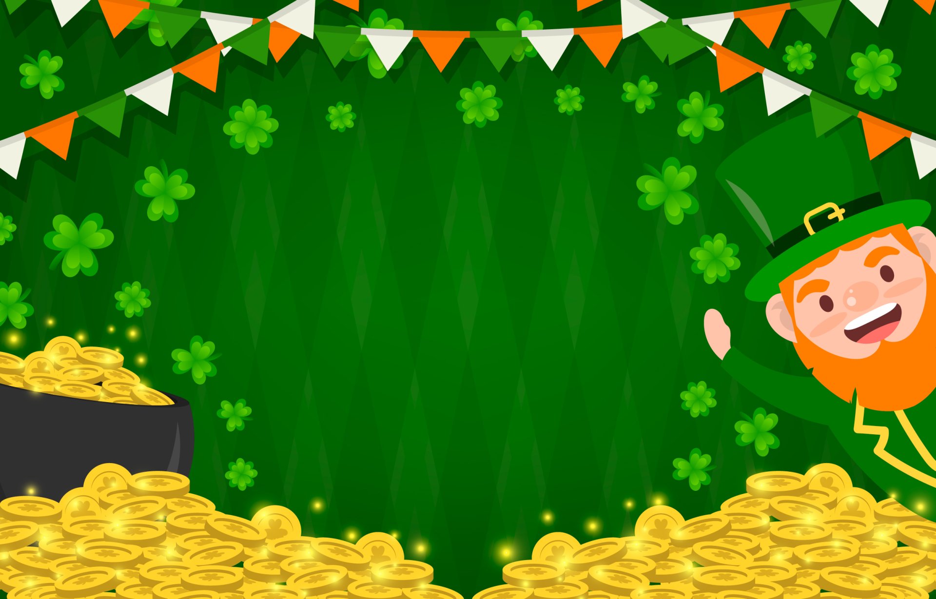 Download Leprechaun Coin Clover Holiday St. Patrick's Day HD Wallpaper