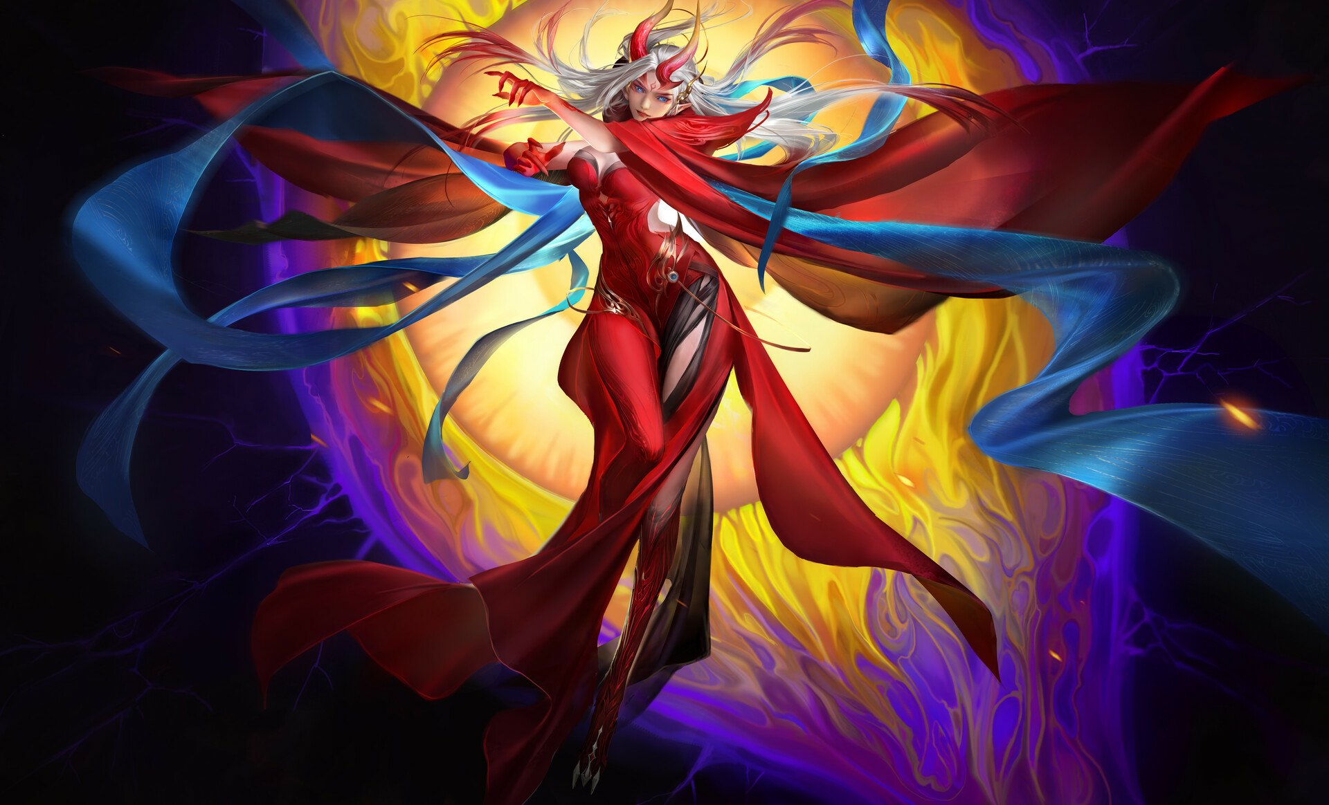 Download Fantasy Demon HD Wallpaper by Yang Ningyuan