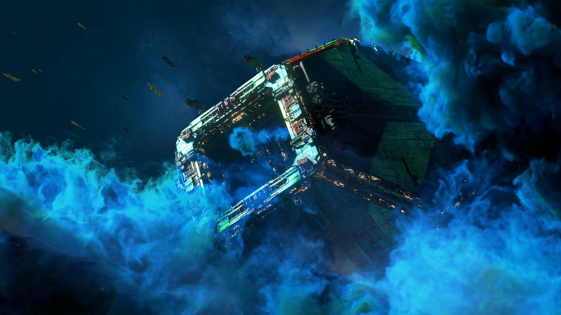 Download Sci Fi Spaceship HD Wallpaper by Ben Nicholas