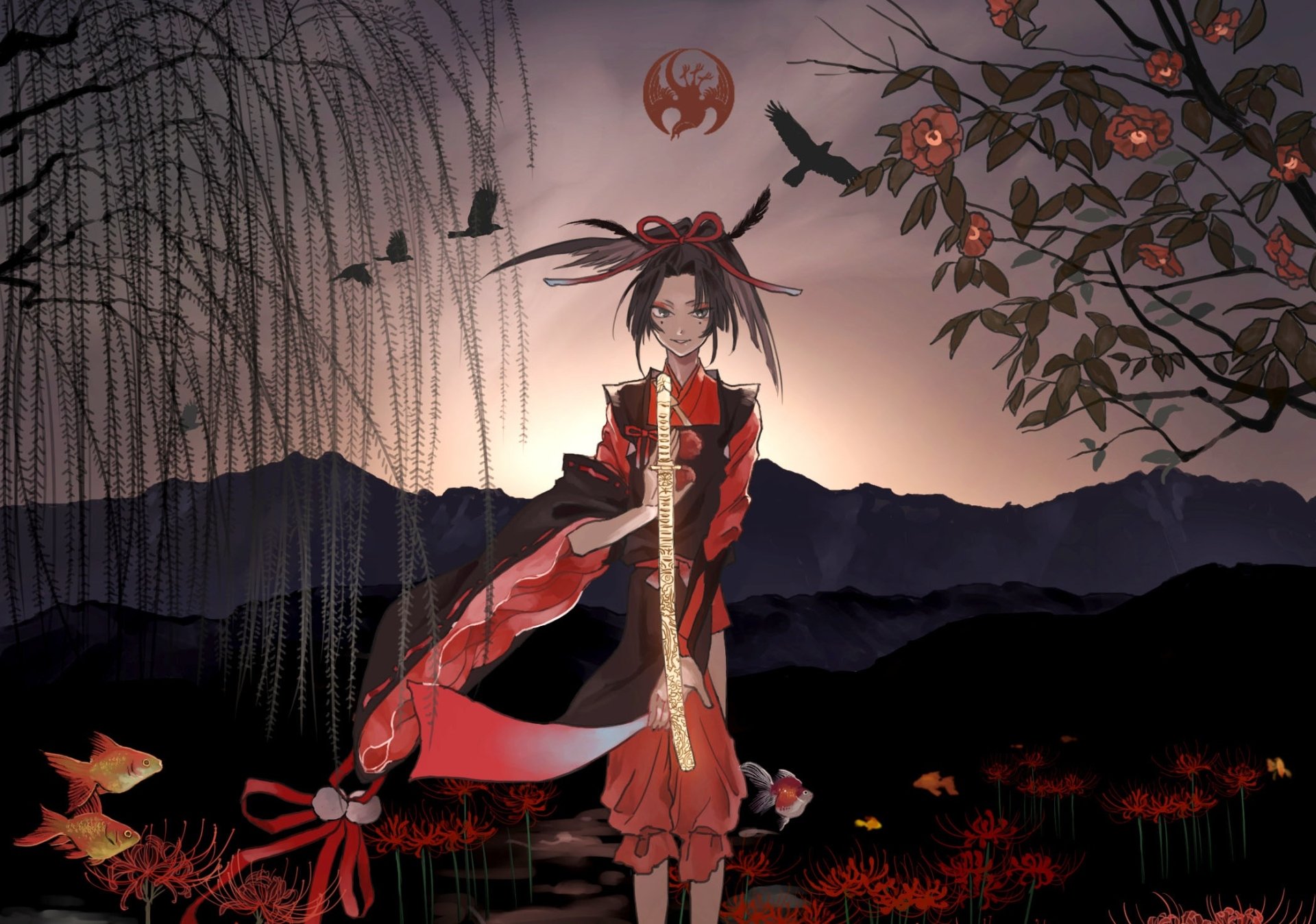 Download Kogarasumaru (Touken Ranbu) Anime Touken Ranbu HD Wallpaper by かの