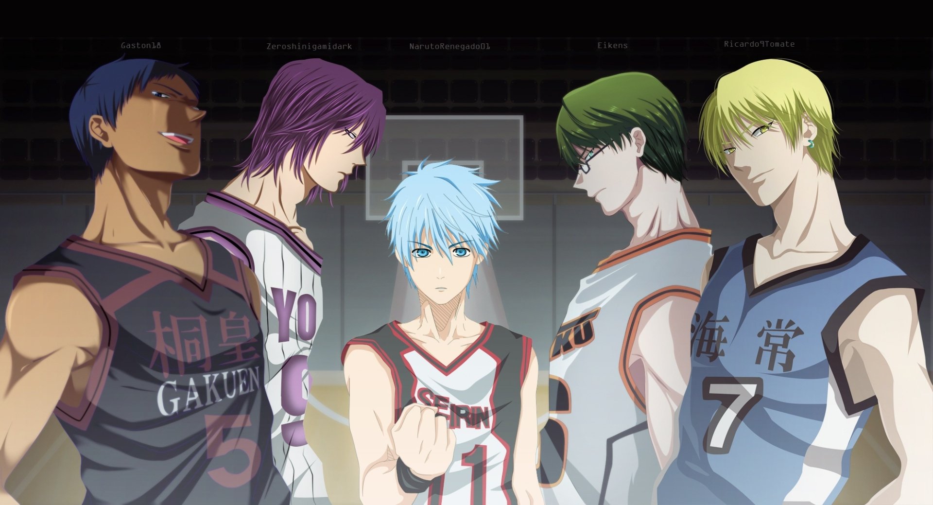 Kuroko's Basketball HD — Generation of Miracles Wallpaper by  NarutoRenegado01, image size:1920x1039