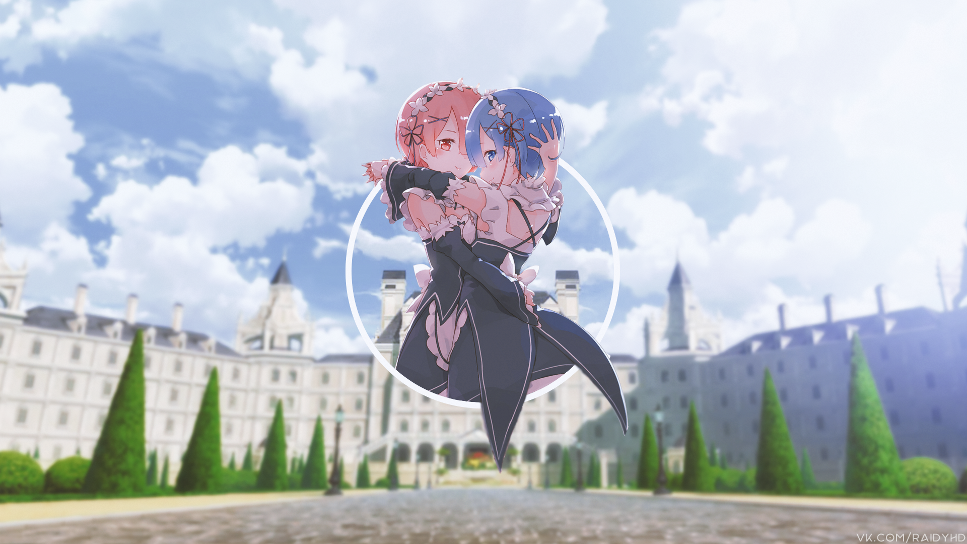 Re:Zero HD Wallpaper – Ram & Rem in Picture-in-Picture Anime Magic ...