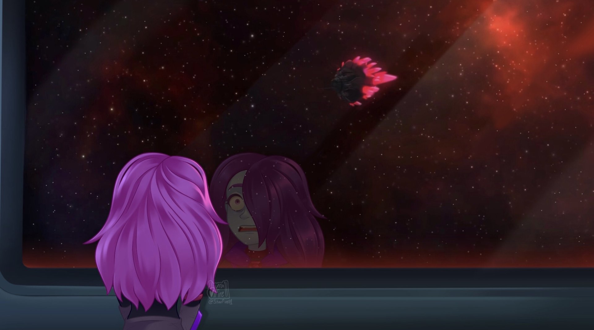 Download Pink Hair Space Ash Graven TV Show Final Space HD Wallpaper by StarFirell1