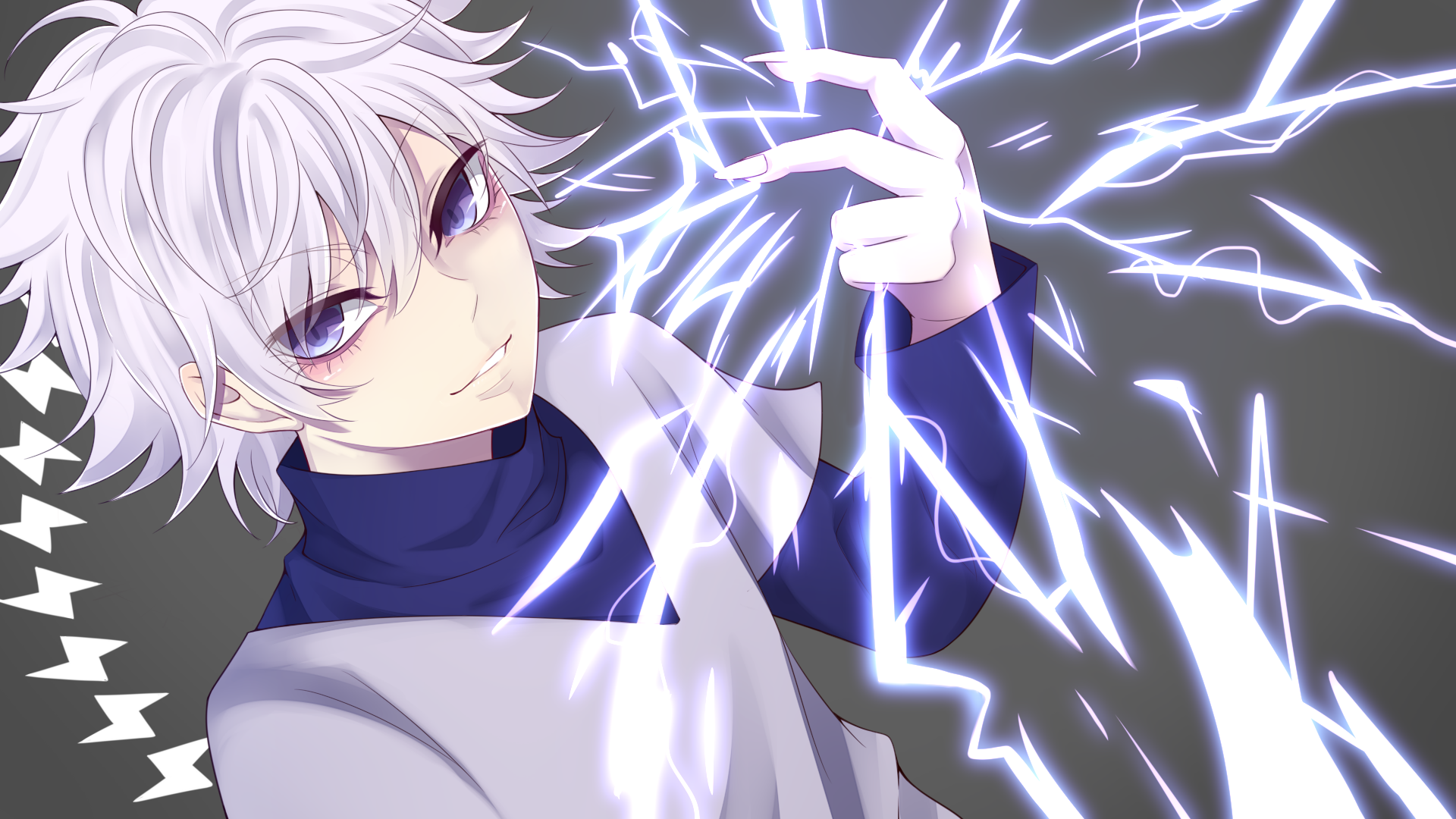 Wallpaper : Hunter x Hunter, Killua Zoldyck, fire, smoke, trees, white  hair, Anime screenshot, anime boys, looking at viewer 1920x1080 -  greendewalld - 2259418 - HD Wallpapers - WallHere