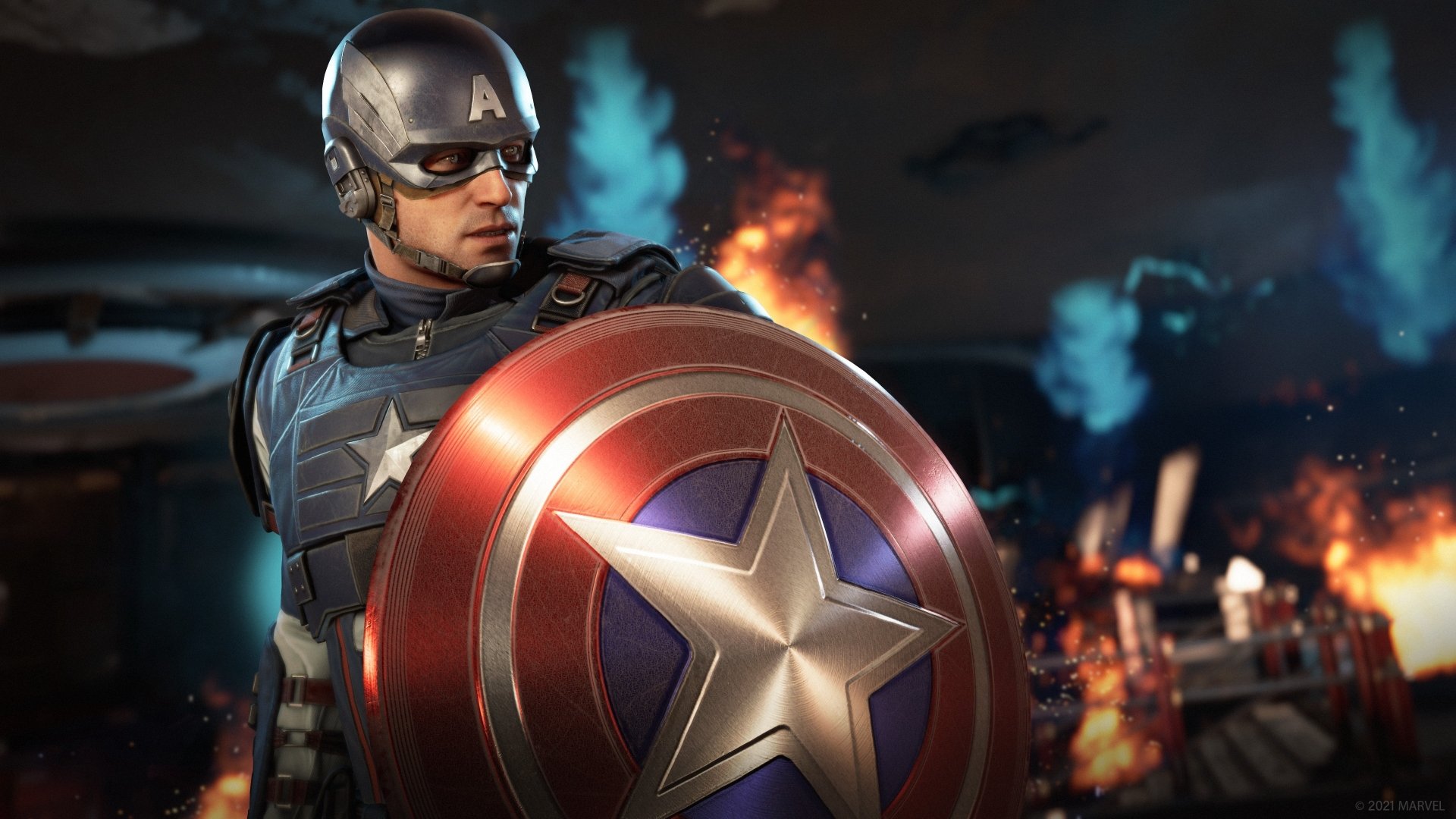 Download Captain America Video Game Marvel's Avengers 4k Ultra HD Wallpaper