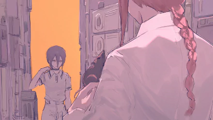 Reze (Chainsaw Man) Makima (Chainsaw Man) Anime Chainsaw Man HD Desktop Wallpaper | Background Image