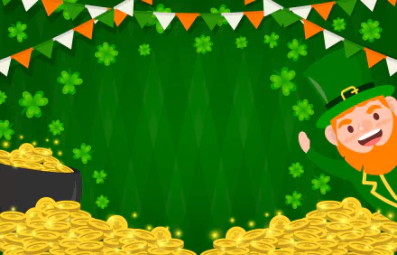 leprechaun coin clover holiday St. Patrick's Day HD Desktop Wallpaper | Background Image