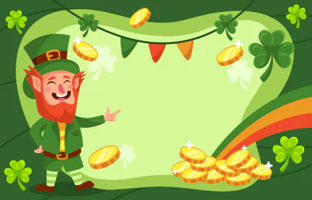 leprechaun coin clover holiday St. Patrick's Day HD Desktop Wallpaper | Background Image
