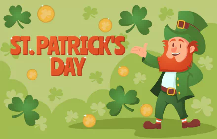 leprechaun coin clover holiday St. Patrick's Day HD Desktop Wallpaper | Background Image