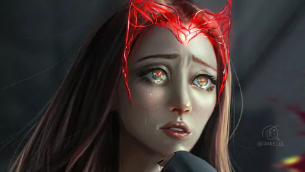 face Scarlet Witch TV Show WandaVision HD Desktop Wallpaper | Background Image