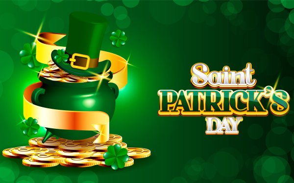 Holiday St. Patrick's Day Clover Coin HD Wallpaper | Background Image