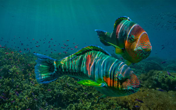 Animal Parrotfish HD Desktop Wallpaper | Background Image