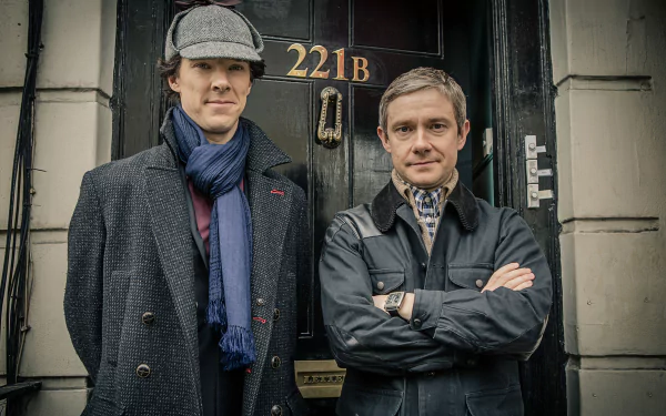 Martin Freeman Benedict Cumberbatch TV Show Sherlock (TV series) HD Desktop Wallpaper | Background Image