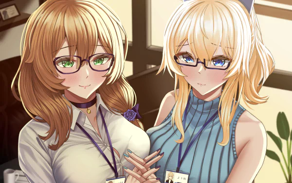 Lisa (Genshin Impact) Jean (Genshin Impact) video game Genshin Impact HD Desktop Wallpaper | Background Image