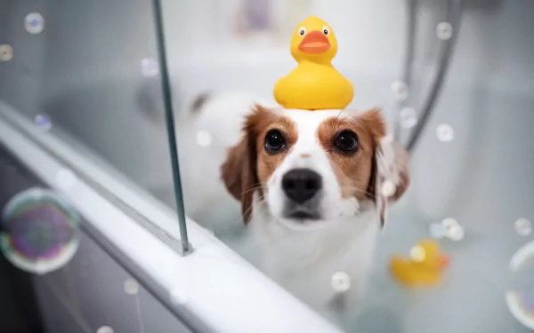 bath bubble Animal dog HD Desktop Wallpaper | Background Image