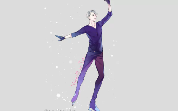 Victor Nikiforov Anime Yuri!!! on ICE HD Desktop Wallpaper | Background Image