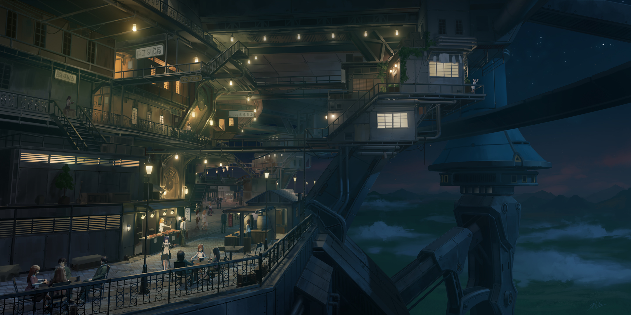 Anime City Hd Wallpaper By 物証