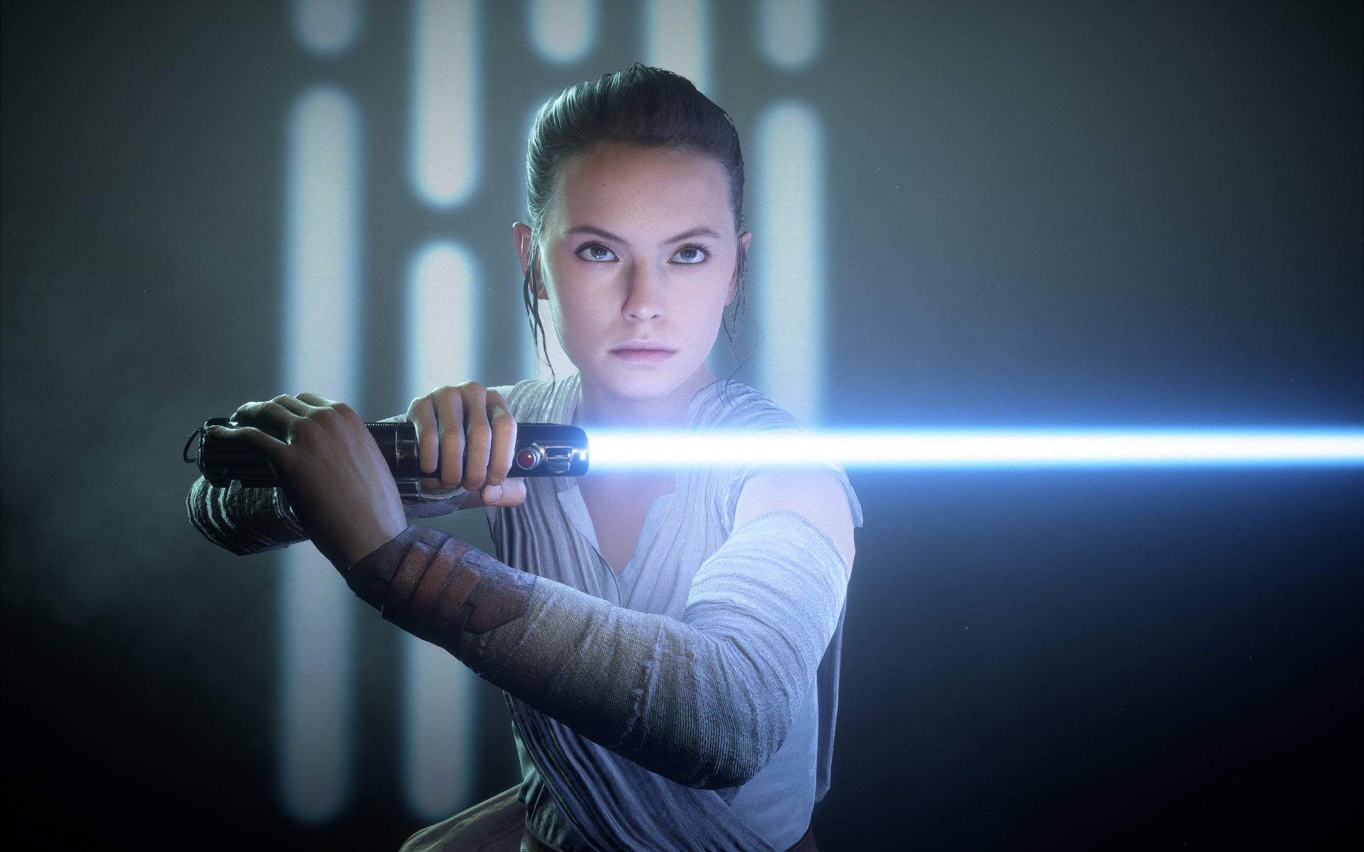 Download Daisy Ridley Jedi Lightsaber Rey Star Wars Video Game Star Wars Battlefront Ii 2017