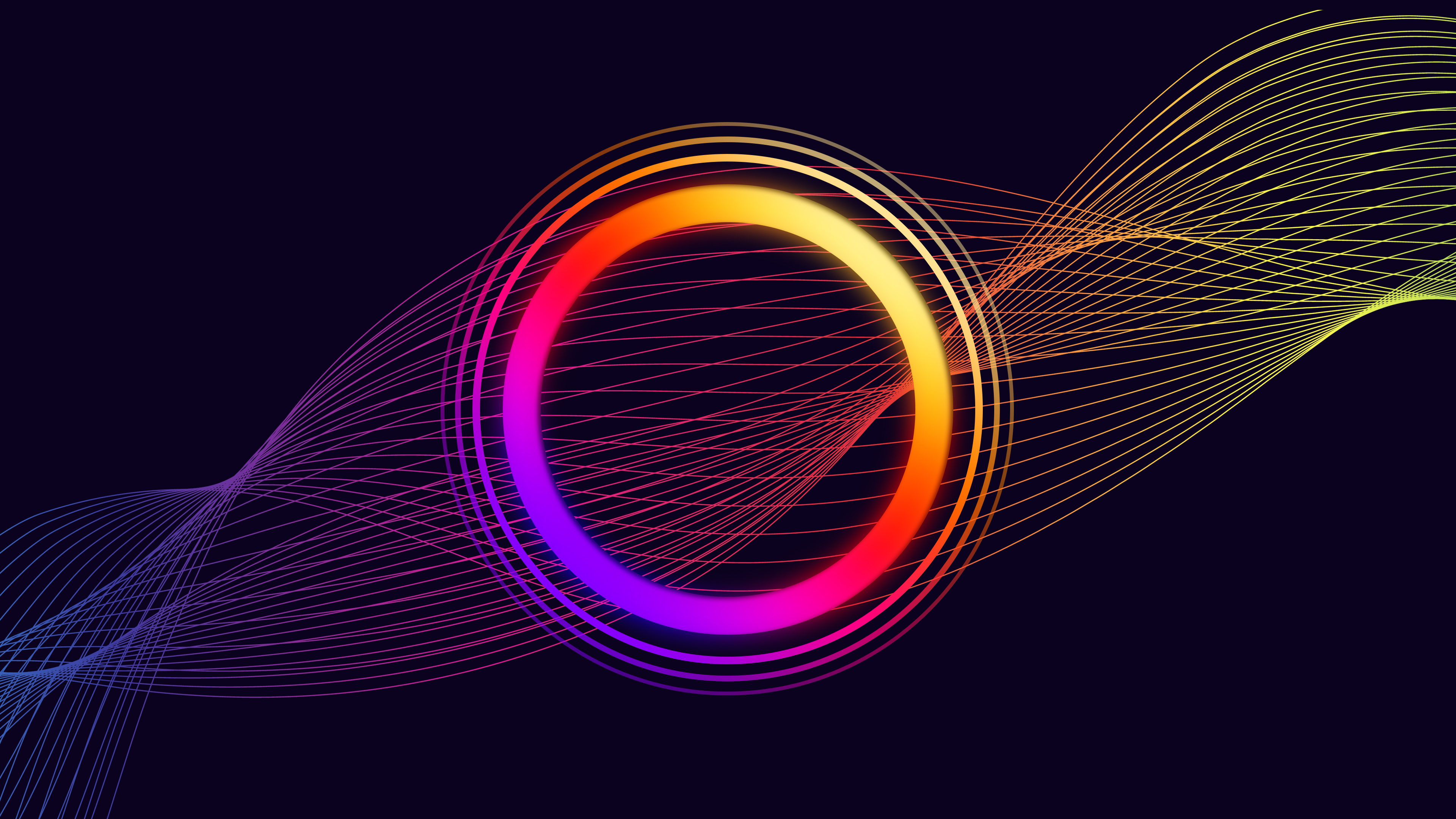 Abtract design with circles and wavy lines. by ishan730