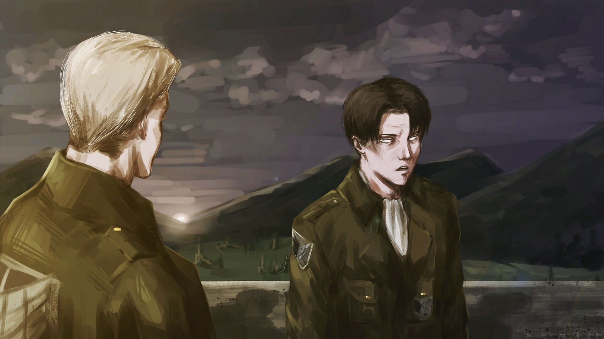 Download Erwin Smith Levi Ackerman Anime Attack On Titan HD Wallpaper by  Hintergrund