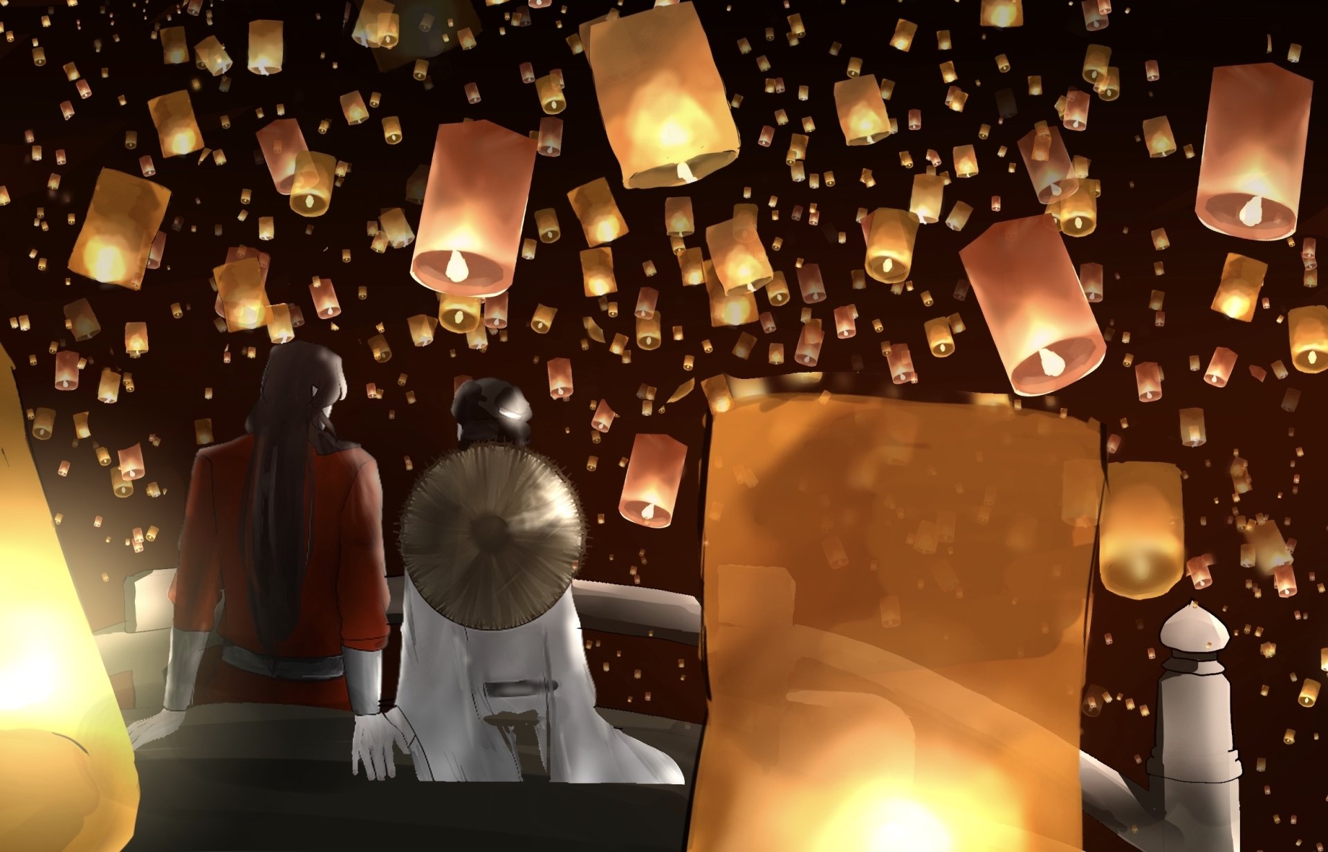 Download Xie Lian Hua Cheng Anime Tian Guan Ci Fu HD Wallpaper