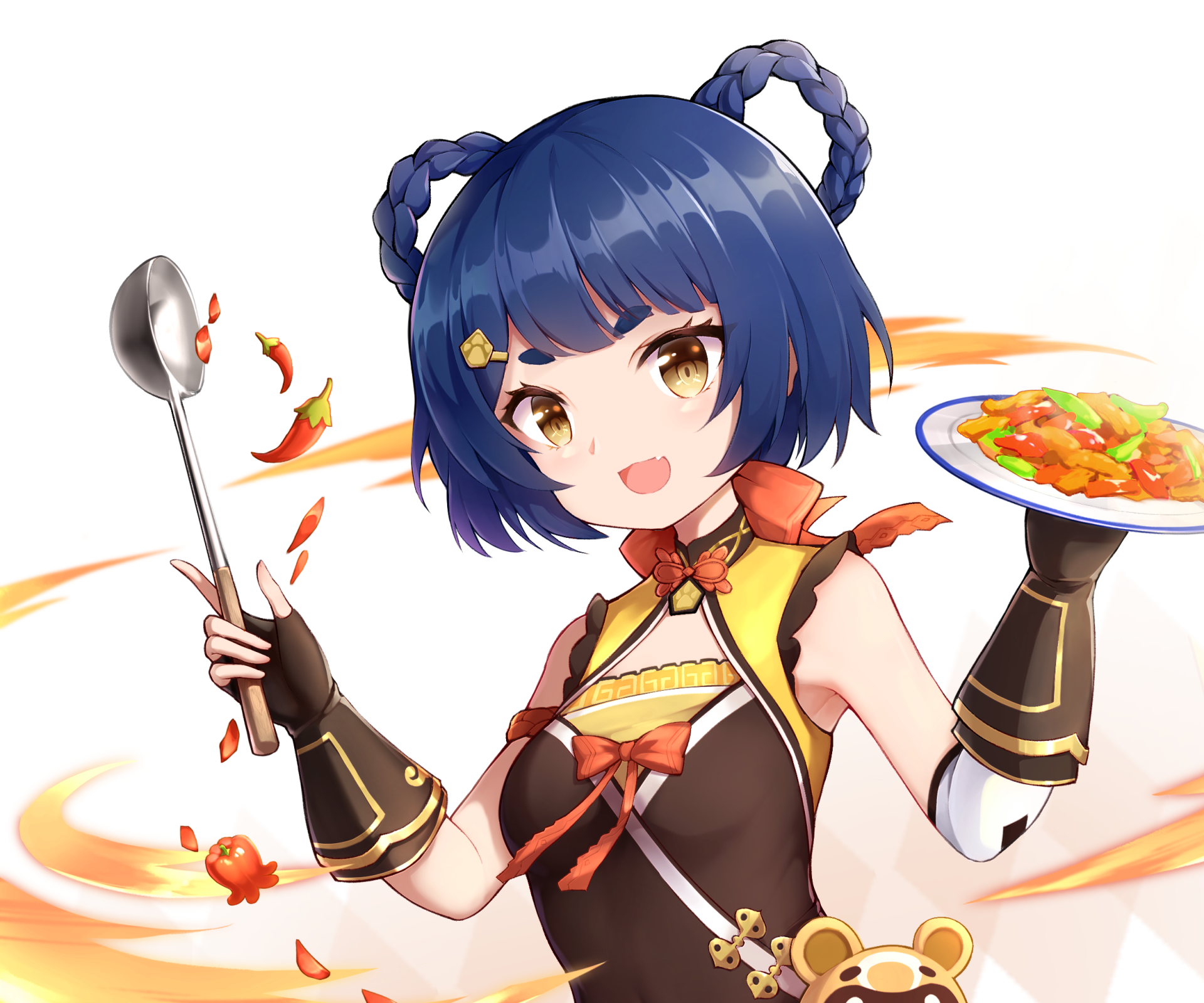 Download Xiangling (Genshin Impact) Video Game Genshin Impact HD Wallpaper  by 核核hzb, image size:1920x1600