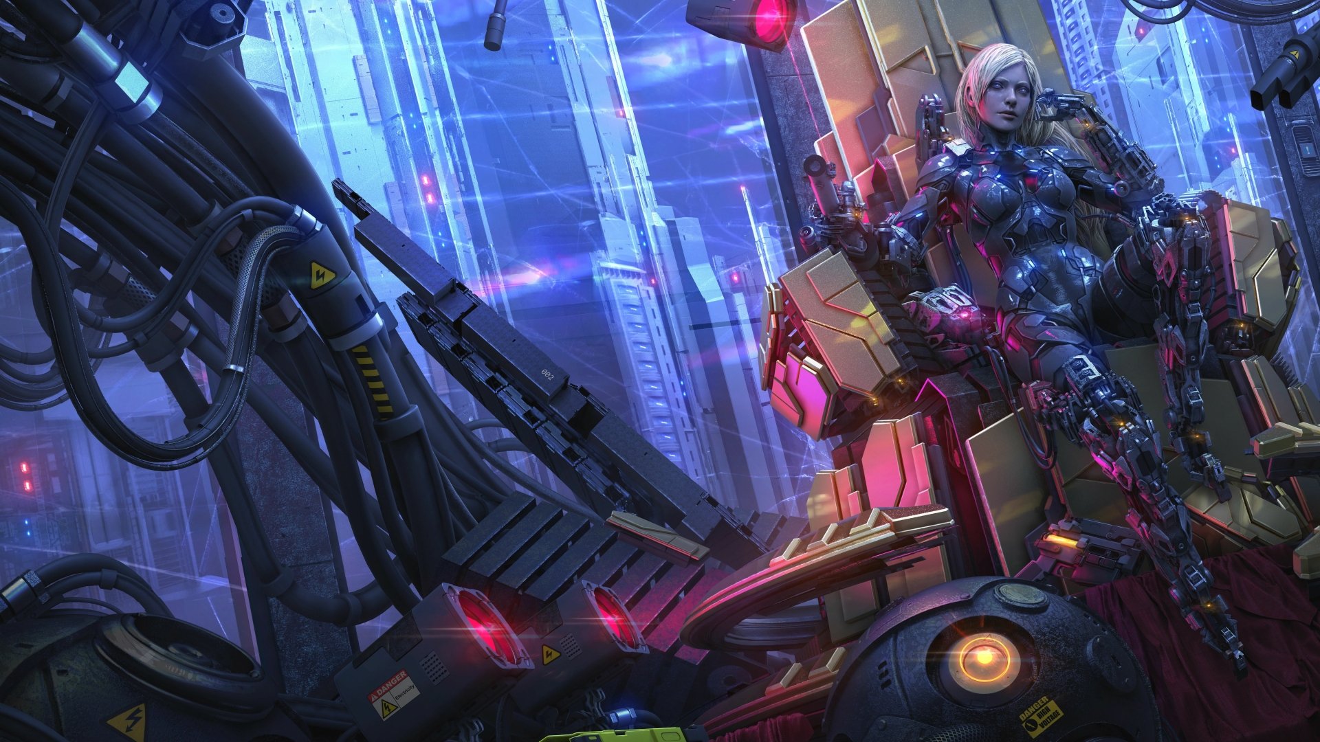 Download Sci Fi Cyberpunk 8k Ultra HD Wallpaper by tekkoontan