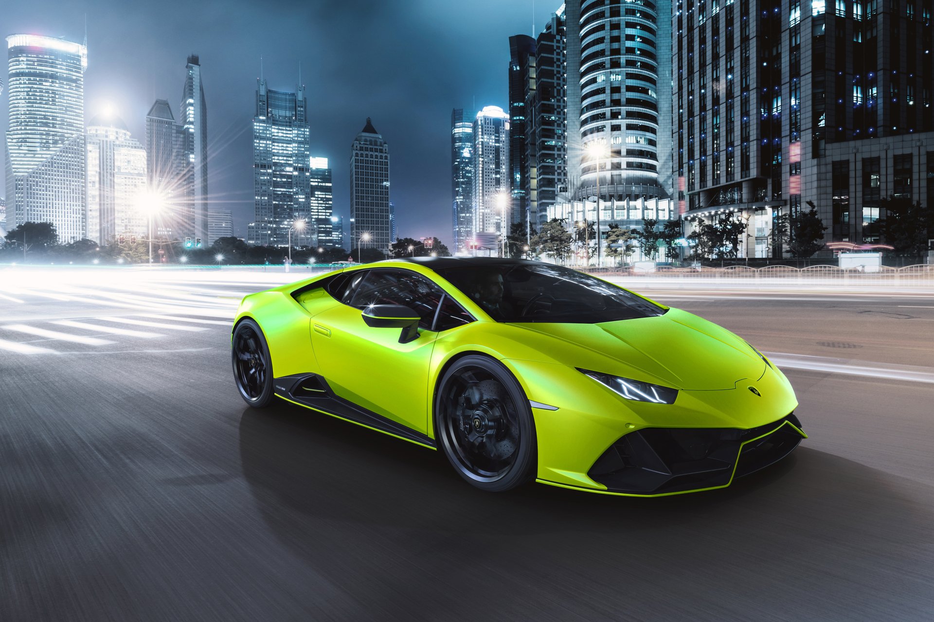 Download Supercar Green Car Car Lamborghini Vehicle Lamborghini Huracan Evo HD Wallpaper