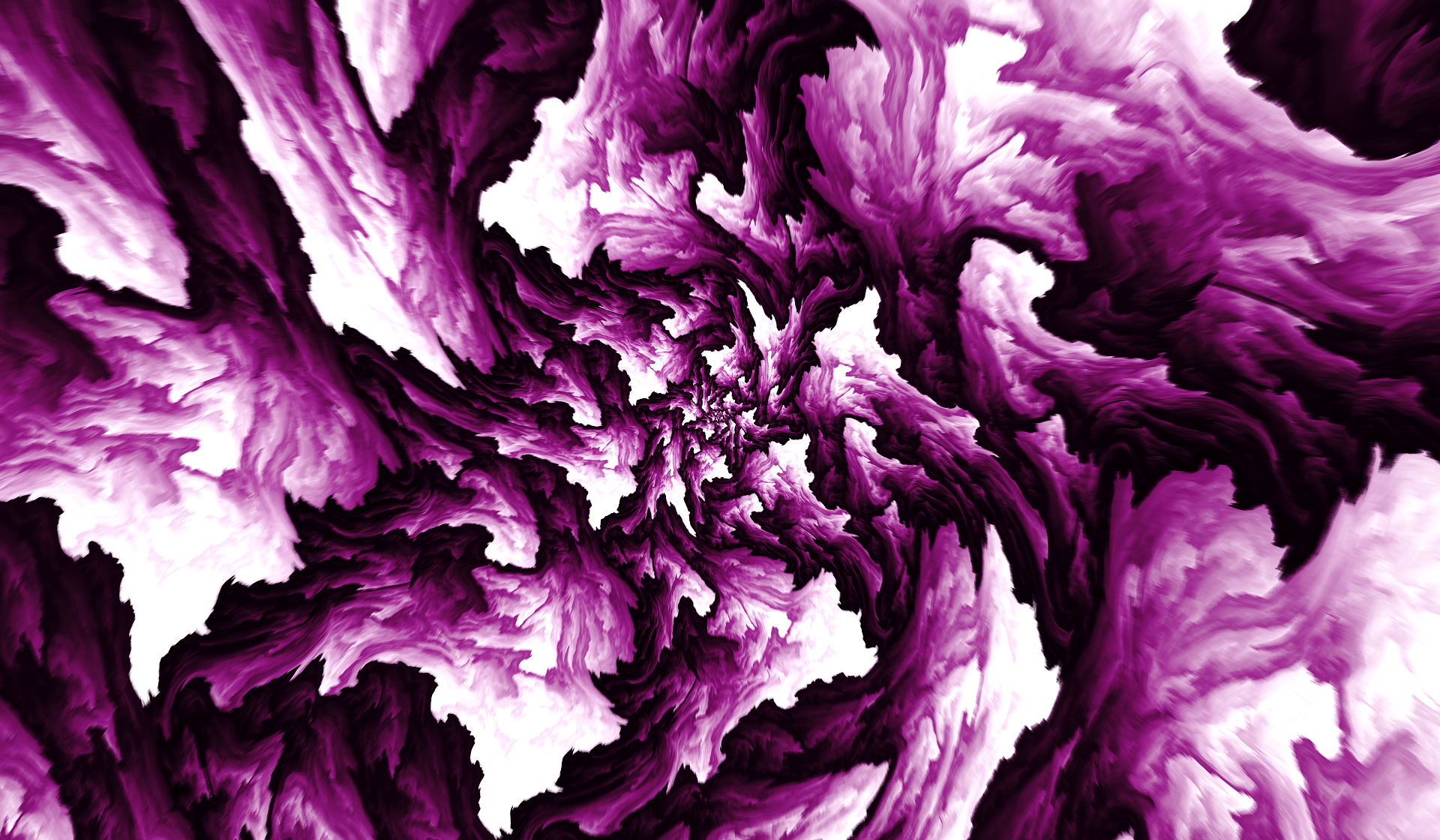 Abstract purple fractal pattern with psychedelic, trippy swirls, creating a vibrant and dynamic HD PC desktop wallpaper background.
