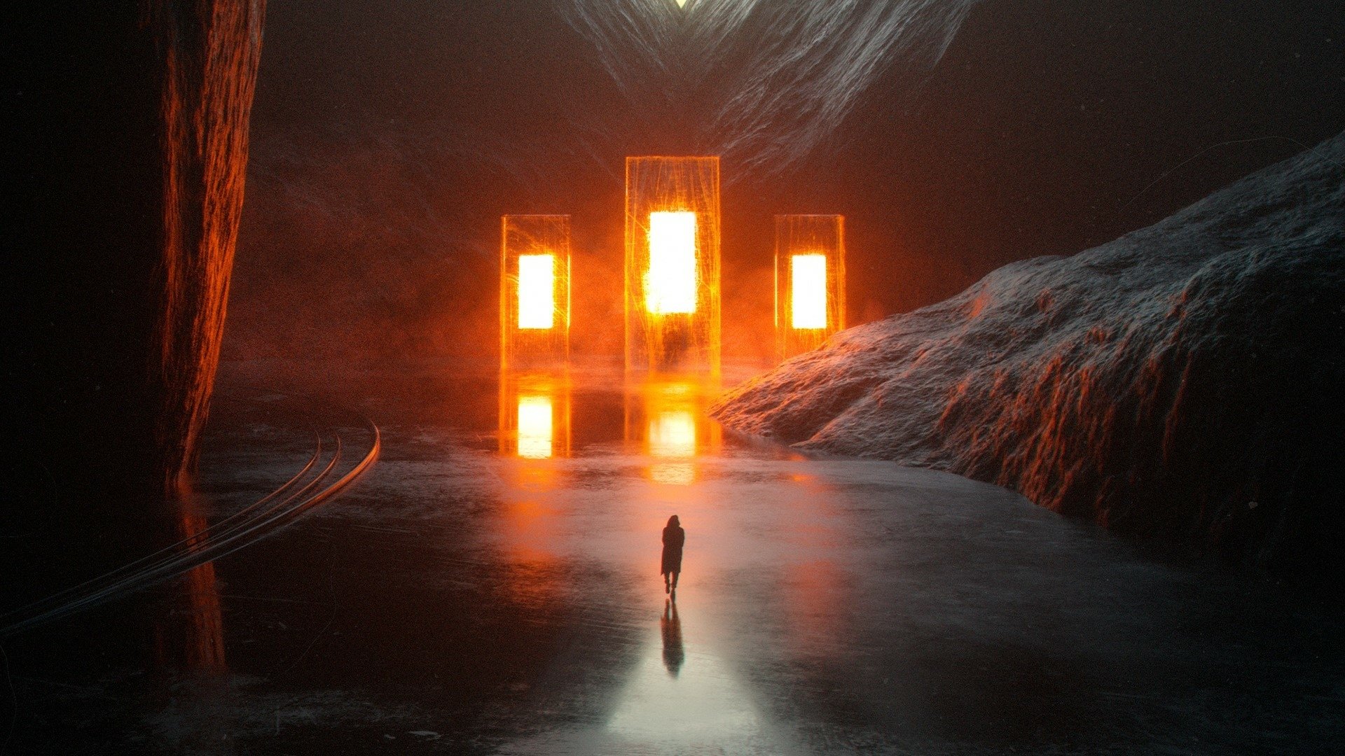 Download Sci Fi Landscape HD Wallpaper by Stuart Lippincott