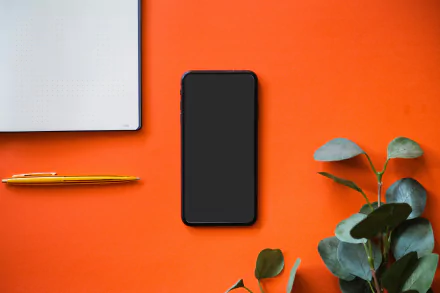  Black iPhone 5 on orange surface