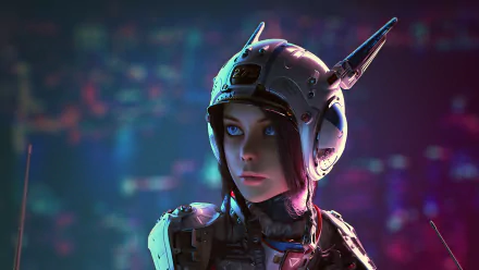 blue eyes helmet Sci Fi woman HD Desktop Wallpaper | Background Image