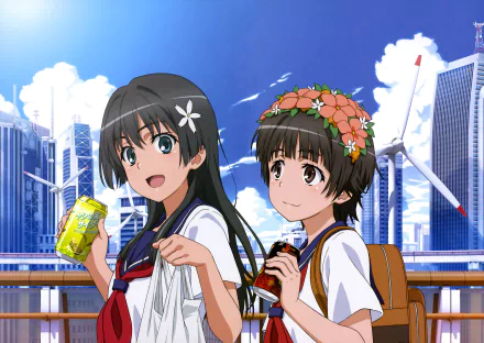 Kazari Uiharu Ruiko Saten Anime A Certain Scientific Railgun HD Desktop Wallpaper | Background Image