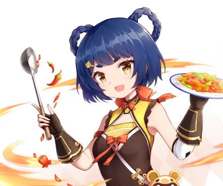 Xiangling (Genshin Impact) video game Genshin Impact HD Desktop Wallpaper | Background Image