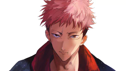 brown eyes pink hair Yuji Itadori Anime Jujutsu Kaisen HD Desktop Wallpaper | Background Image