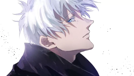 blue eyes white hair Satoru Gojo Anime Jujutsu Kaisen HD Desktop Wallpaper | Background Image