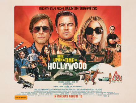 Margot Robbie Leonardo Dicaprio Brad Pitt movie Once Upon A Time In Hollywood HD Desktop Wallpaper | Background Image