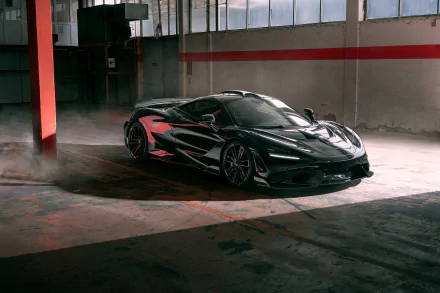 black car supercar McLaren car vehicle McLaren 765LT HD Desktop Wallpaper | Background Image
