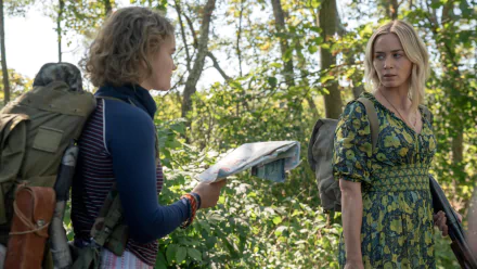 Regan Abbott Evelyn Abbott Millicent Simmonds Emily Blunt movie A Quiet Place Part II HD Desktop Wallpaper | Background Image