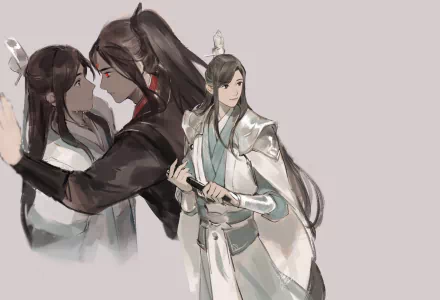 Shen Qingqiu Luo Binghe Anime The Scum Villain's Self-Saving System HD Desktop Wallpaper | Background Image
