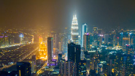 Malaysia skyline skyscraper city man made Kuala Lumpur HD Desktop Wallpaper | Background Image