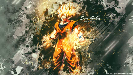 Super Saiyan Goku video game Dragon Ball FighterZ HD Desktop Wallpaper | Background Image