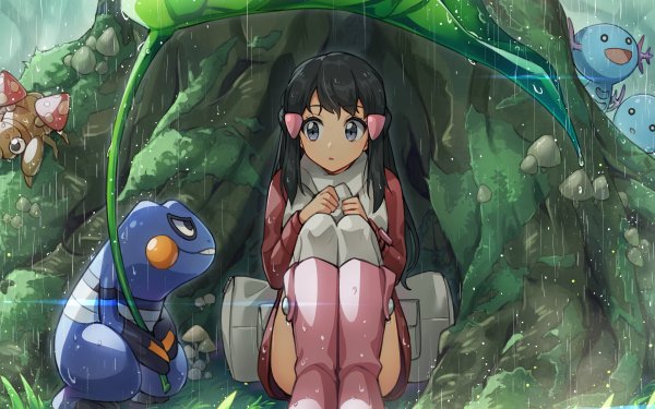 Anime Pokémon Croagunk Wooper Paras Dawn HD Wallpaper | Background Image