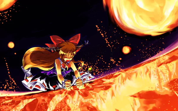 Suika Ibuki Anime Touhou HD Desktop Wallpaper | Background Image