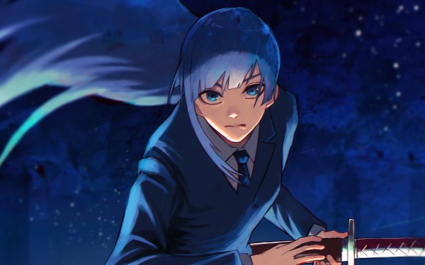 Anime Jujutsu Kaisen Kasumi Miwa Blue Hair Blue Eyes School Uniform HD Wallpaper | Background Image